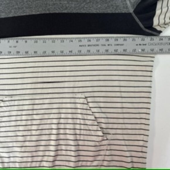 Butgood Women's Color Block Hoodie Long Sleeve Shirt SZ XL Gray/Black/Cream - Picture 6 of 8